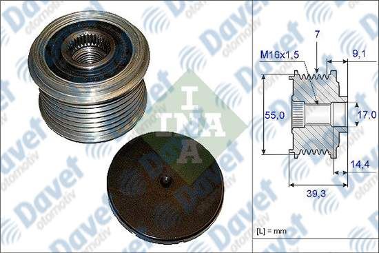 INA 535014210 Alternator Kasnagi Ix55 3.0 V6 Crdi 4wd 08-12